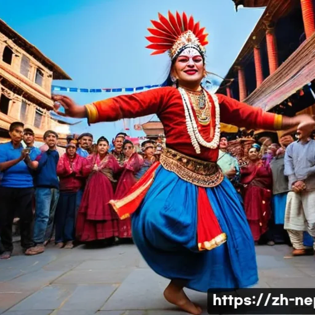 네팔의 유명한 전통 춤 - **Prompt 1: The Mystical Lakhey Dance of Nepal**
A dynamic, medium shot of a Nepalese Lakhey dan...