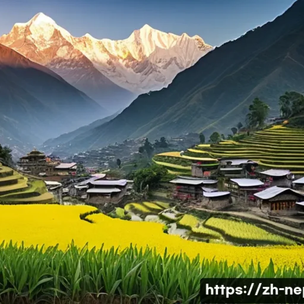 안나푸르나 서킷 트레킹 루트 - **Prompt 1: Serene Annapurna Village Life at Dawn**
"A picturesque, low-altitude village nestled...